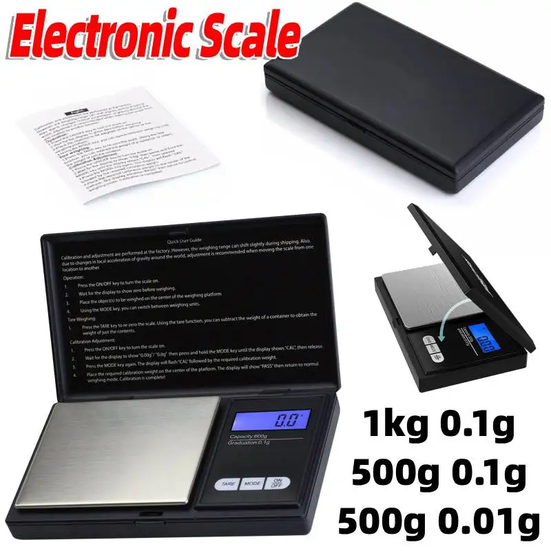 Mini Weighing Scales 7 Units Conversion Digital Scale Portable High Precision Scale Tare Function for Jewelry Gold Measurement