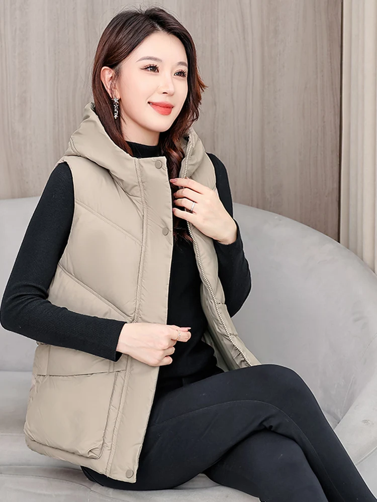 سترة نسائية من القطن للخريف والشتاء سترة فضفاضة للتخسيس عصرية ببطانة كتف #5