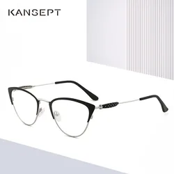 KANSEPT Woman Reading Glasses Men High Quality Cat Eye Myopia Lenses to Read Eyepieces Woman's Eyeglasses Eyeglass Frames Women