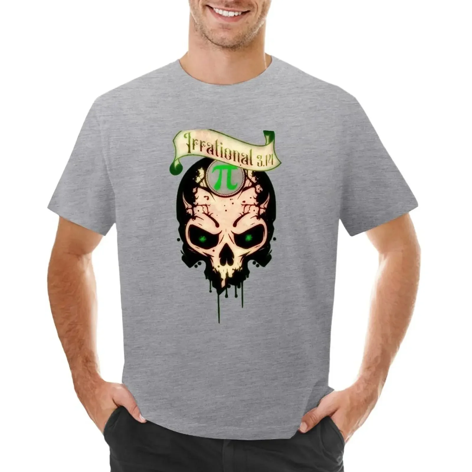 PI Day Irrational Skull Design Forest Green Edition T-shirt blacks new edition oversized t shirts for men