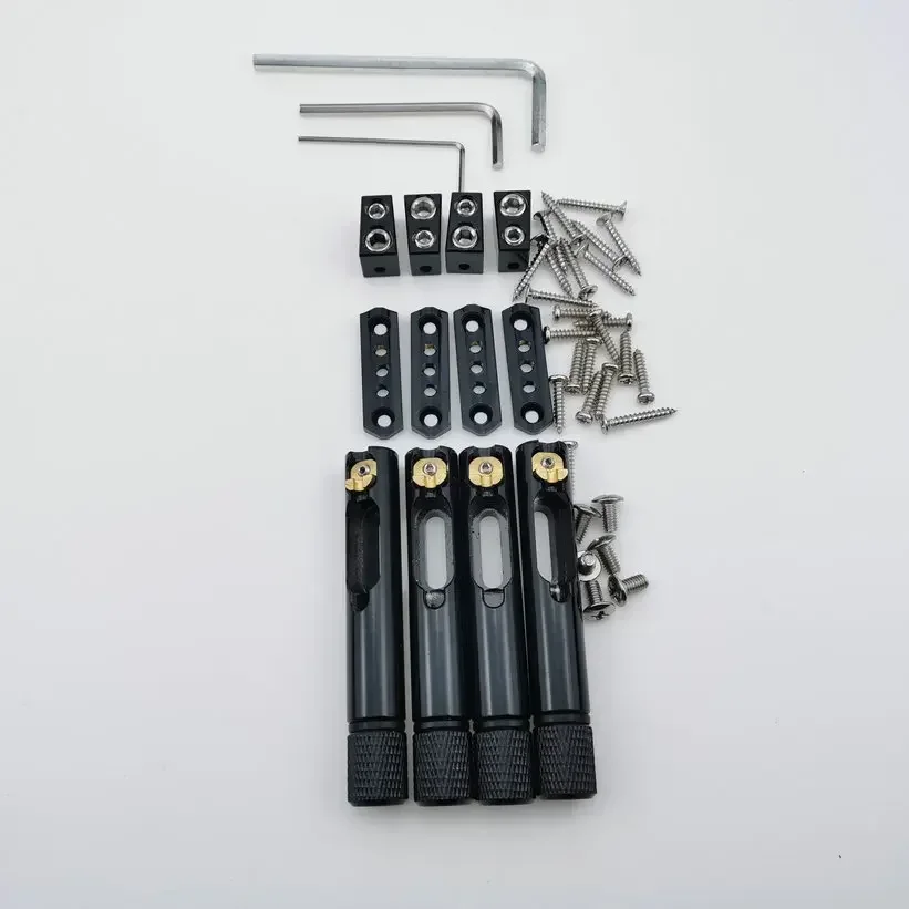 

Q-X Music Store-Headless Guitar Bass Bridge Black Accessory Single Fixed Brass Fan for 5/ 6/ 7/8/9/10 String Electric Bass