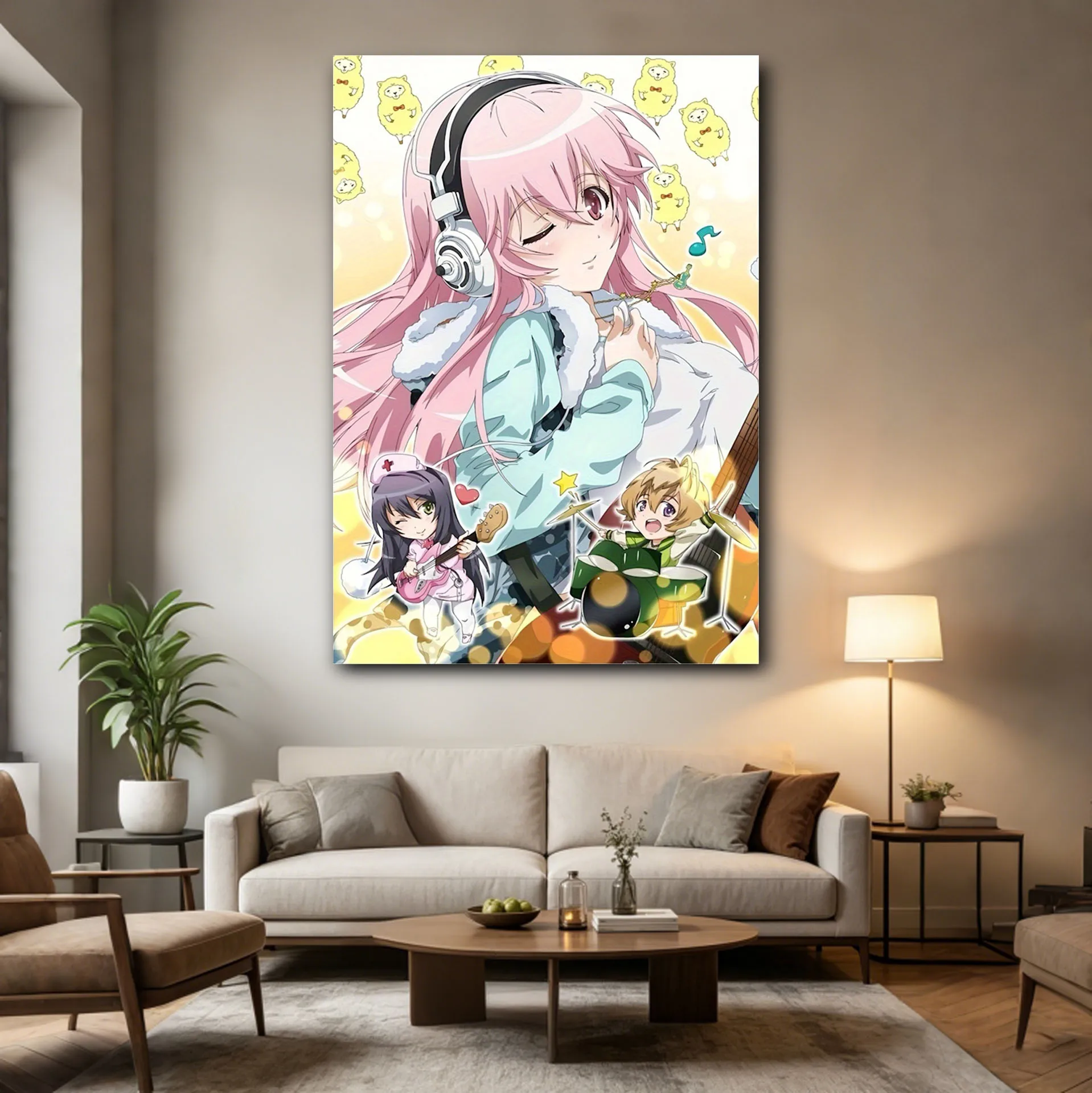 S-SUPER SONICO Nitro+ Anime Wandteppich Virtuelle Idol-Anime-Kunst Wandbehang Cutecore Raumdekoration Ästhetische Raumgestaltung