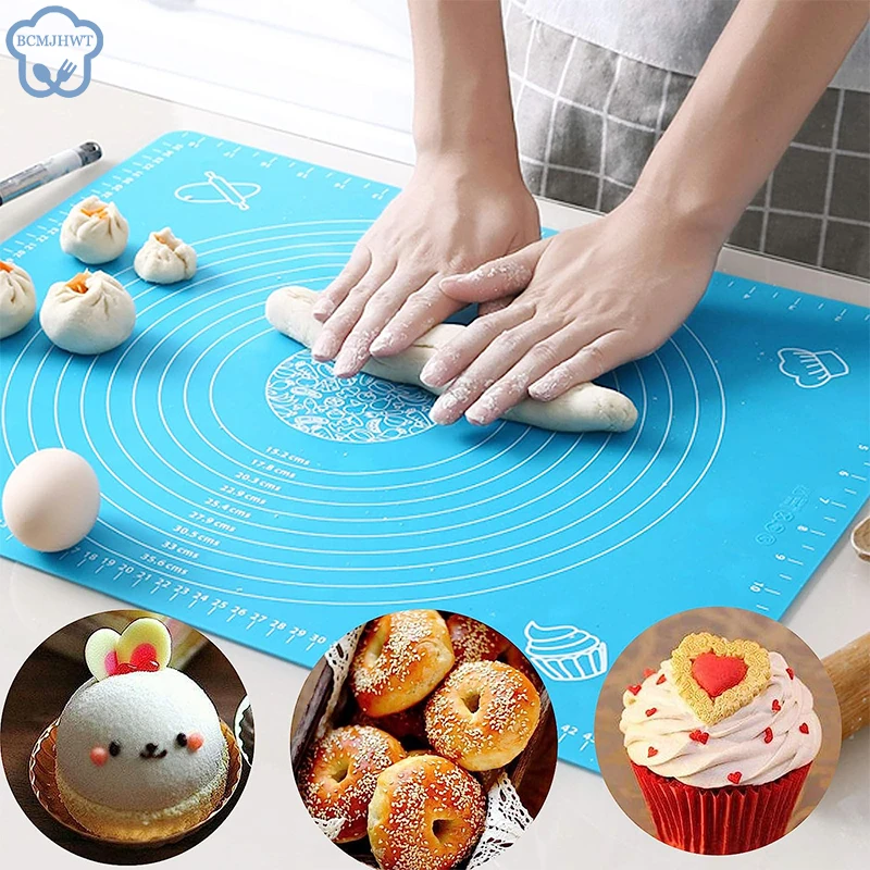 Silicone Mat Kitchen Kneading Dough Baking Mat Dough Pads Slip Baking Roller Surface and Surface Pads Tools Sheet Accessories