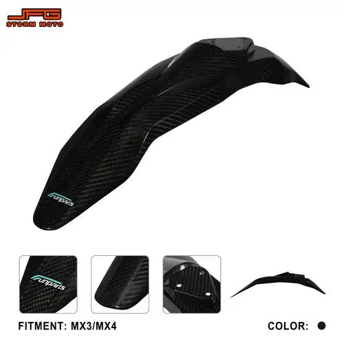 Funparts Motorcycles Accessories Front Fender Protector Guard For Talaria MX3/MX4 Carbon Fiber Motocross Electric Vehicle E-Bike