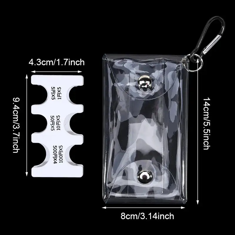 حقيبة تخزين العملات المعدنية اليابانية، مشبك تصنيف العملات اليابانية المحمول، محفظة صغيرة مضادة للخسارة، حافظة عملات شفافة للسفر