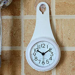 Bathroom Decorative Wall Clock Silicone Large Numbers Mini Hanging Clock for Living Room Bathroom Study
