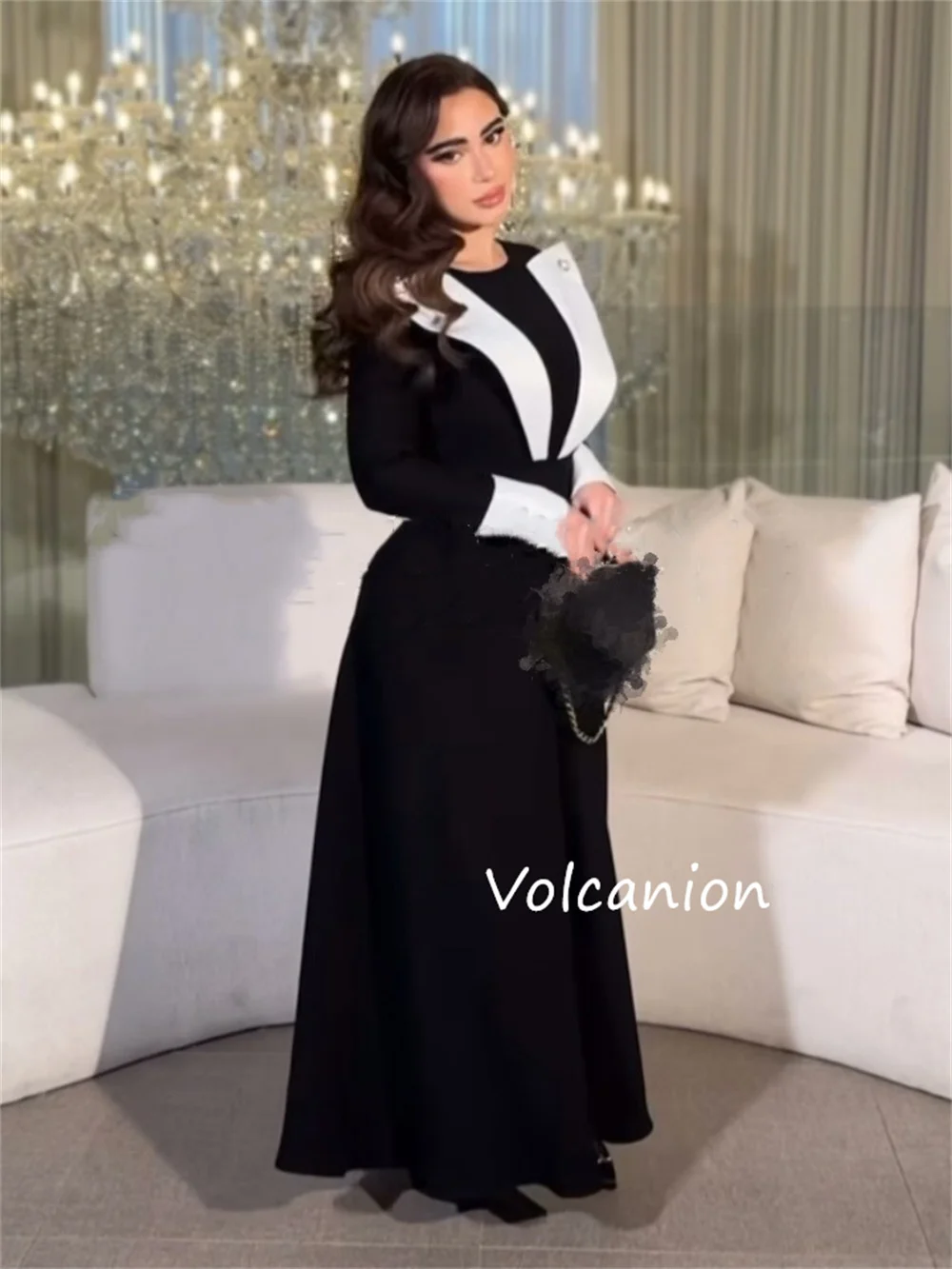 Sukienki midi na zamówienie, plisowane, w kształcie litery A, z dekoltem typu O, na specjalne okazje, w stylu gwiazd, wykwintne, proste, klasyczne.