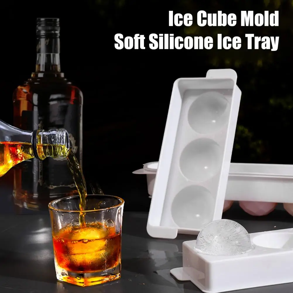 Reusable Ice Cube Mold Stacked Spherical Ice Cube Mold Food-grade Silicone Tray High Space Utilization Slow Melting Cocktail Ice
