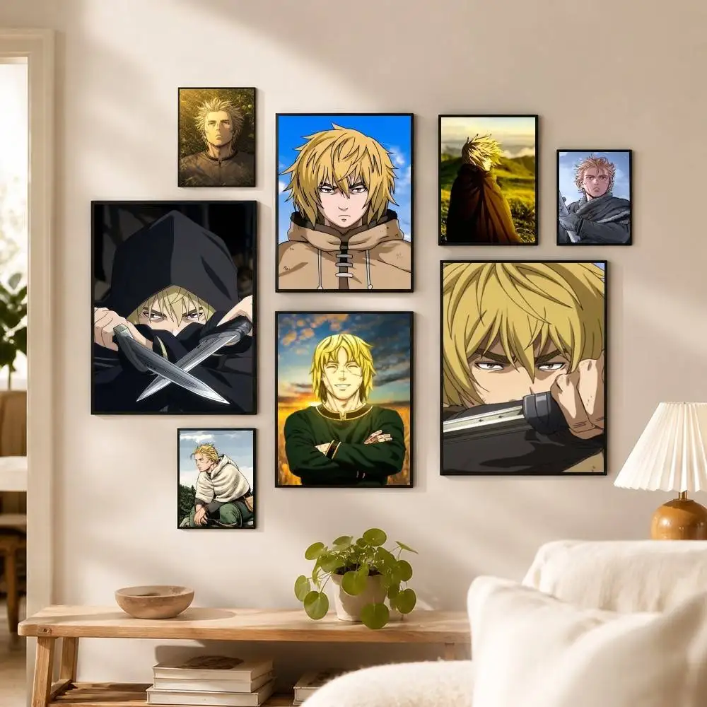 Anime Vinland Saga Thorfinn Poster High Quality Dorm Living Room Aesthetic Wall Decoration Painting Stickers Gift