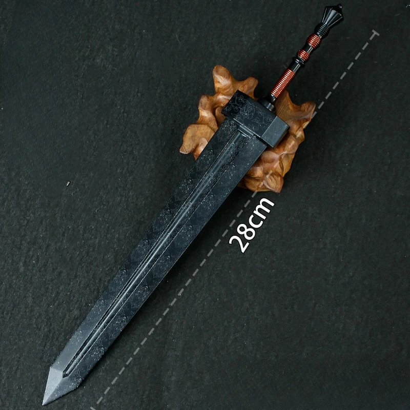 28cm novo jogo ao redor greatsword metal modelo cena adereços decoração de mesa ornamentos meninos aniversário festival presentes brinquedos