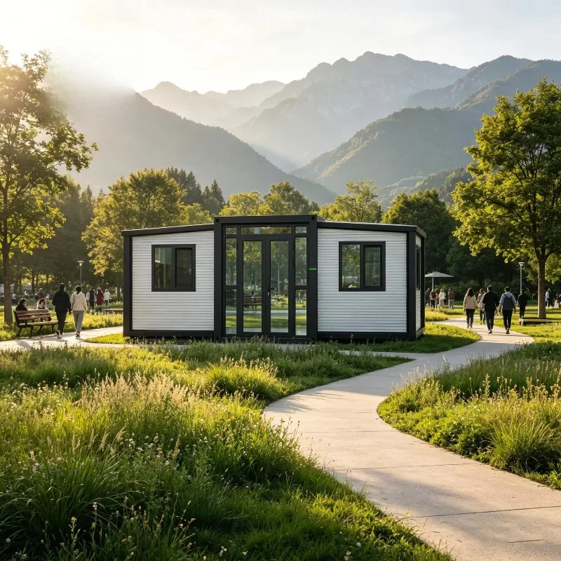 Stable Foldable Container House Welded Steel Frame Prefabricated Modular Building Permanent Temporary Dual Purpose Use