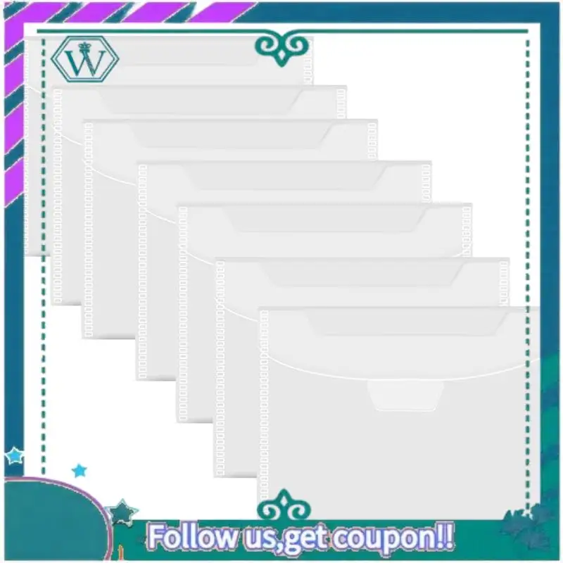 

A75Q-80 Pcs Clear Stamp And Die Storage Bag Resealable Storage Pocket Large Envelope Case For DIY Scrapbooking Paper Card