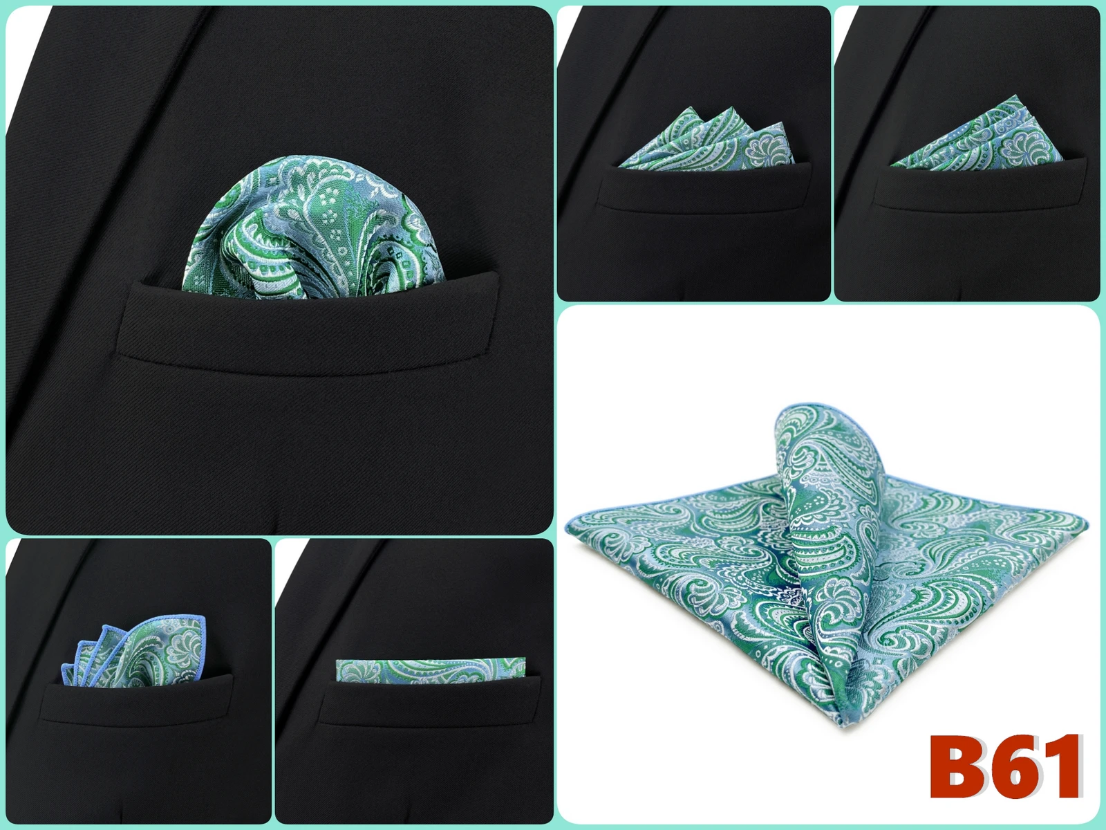 Luxury Mens Pocket Square Handkerchief Multiple Designs Classic Suit Hanky Large Striped Gentlemen Wedding Party Gift for Men