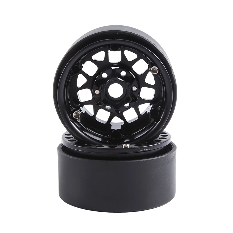 4PCS 1.9Inch Metal Beadlock Wheel Hub Rim For 1/10 RC Crawler Car TRX4 Axial SCX10 Redcat Gen8