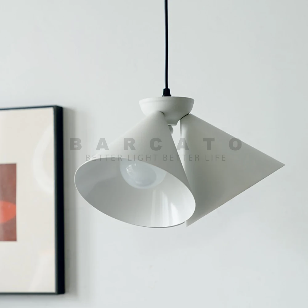 3 Heads Design Chandelier Dining Table Coffee Shop Blue White Ceiling Pendant Lamp for living Room Restaurant LED Pendant Lights