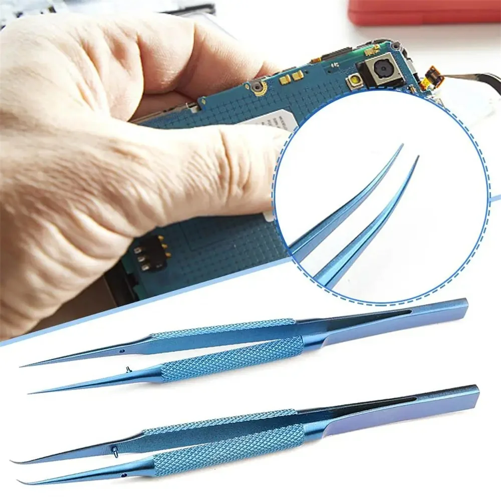 Precision Repair Titanium Alloy Tweezers Professional Repair Phones Fingerprint Fly Line Tablets Laptop PC Motherboard Forceps