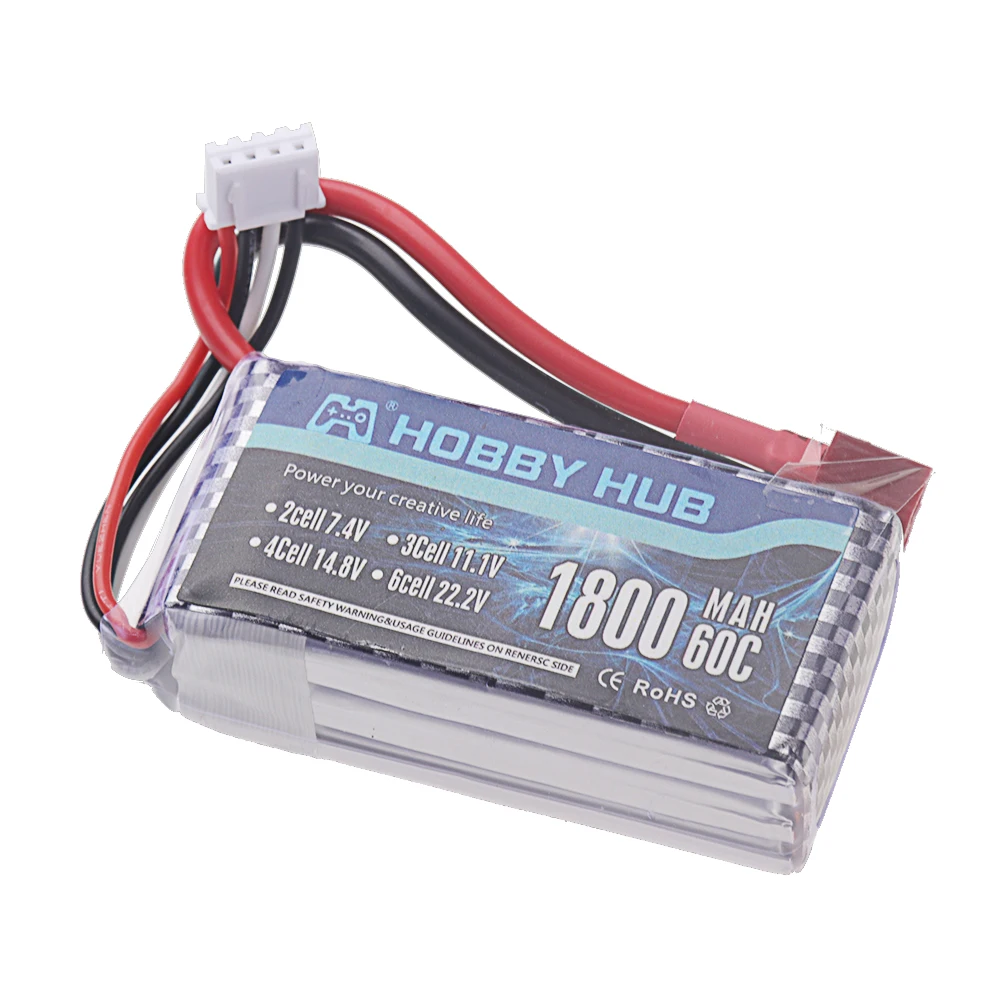 Akumulator LiPo 11.1V 1800mah 60C do zdalnie sterowanego samochodu Samolot Łódź Drone Quadcopter Części Akumulator 3s 11.1v z wtyczką Deans T JST