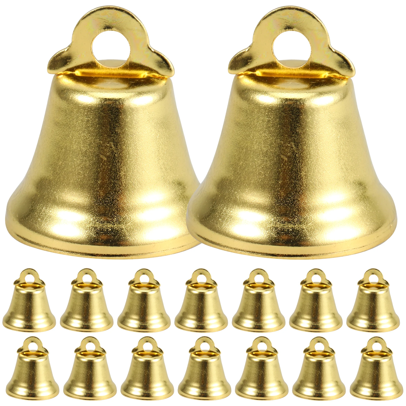 

20 Pcs Bronze 22mm Hand Bell Metal Cow Sheep Bells Christmas Craft Hanging Ornaments Festive Decor DIY Accessories
