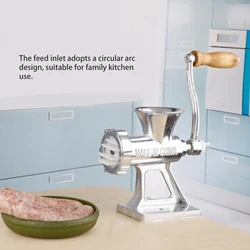 Aluminum Alloy Manual Meat Grinder, Home Meat Grinding Utensil - Durable Kitchen Utensil for Fresh Spices & Meat