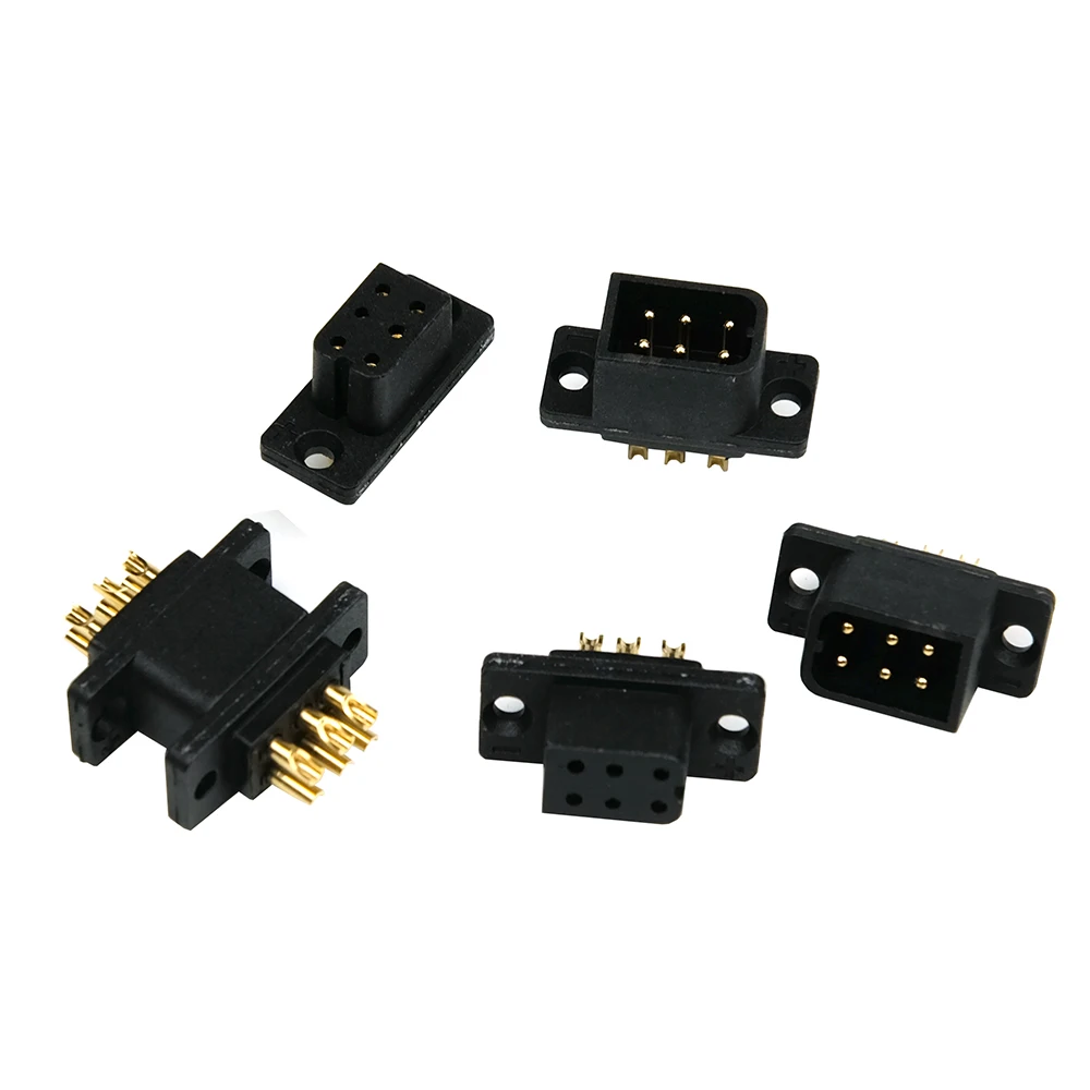 1Pair MPX6 6P Steering Gear Quick Release Connector Multi Wire Servo Extension Plug Male Female for DIY RC Turbine Jet Aircraft