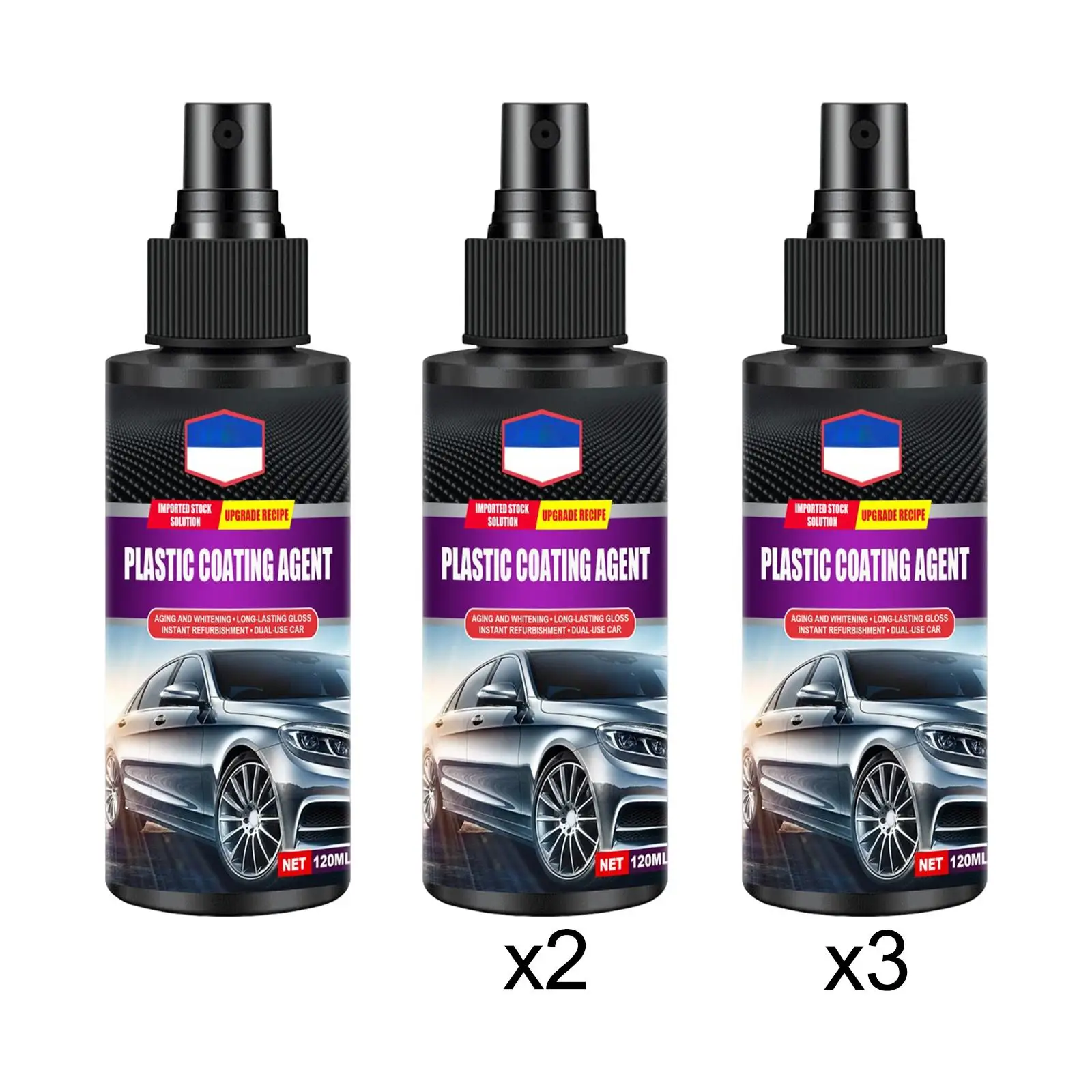 

2-5pack Professional Car Refurbishing Agent for Automotive Interior Cleaning 1pc