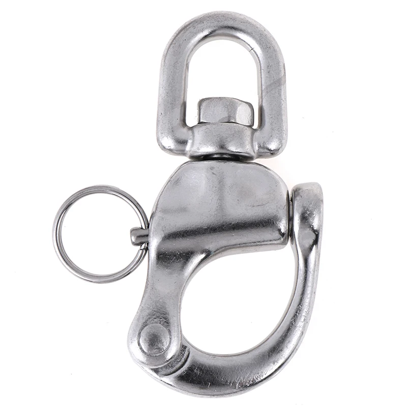 Stainless Steel Quick Release Boat Chain Shackle Swivel Snap Hook 70mm