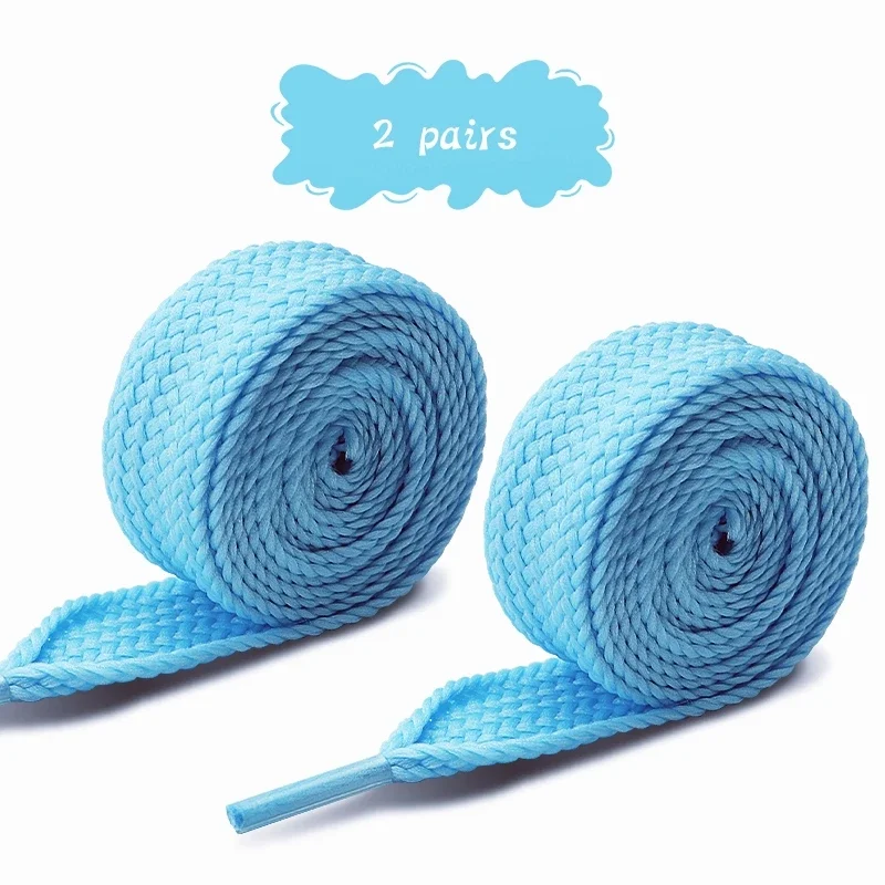 

New 2 Pair 2CM Width Shoelace Flat Shoelaces for Sneakers Fashion Rope Shoe Laces 100/120/140/160CM Shoes Accessories
