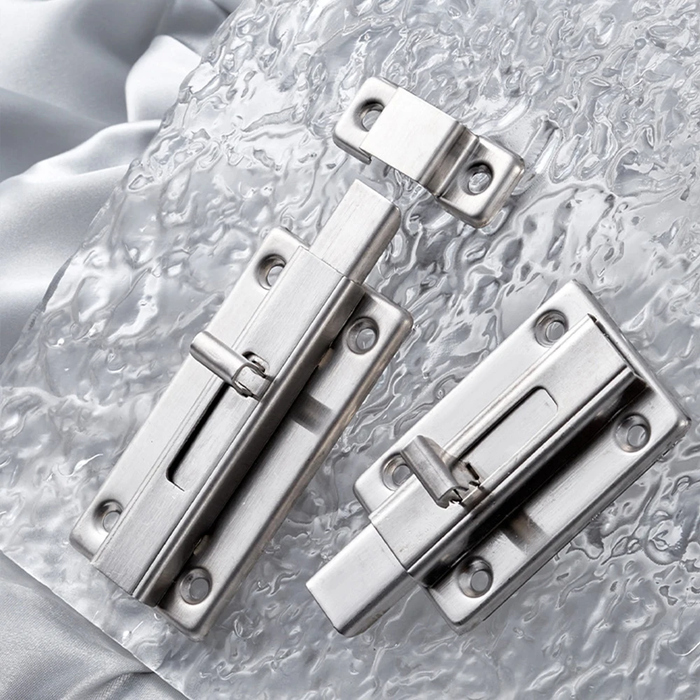 الفولاذ المقاوم للصدأ مزدوجة نهاية الباب البراغي ، انزلاق قفل برميل الترباس مزلاج ، سلامة الأجهزة ، 1 قطعة #4