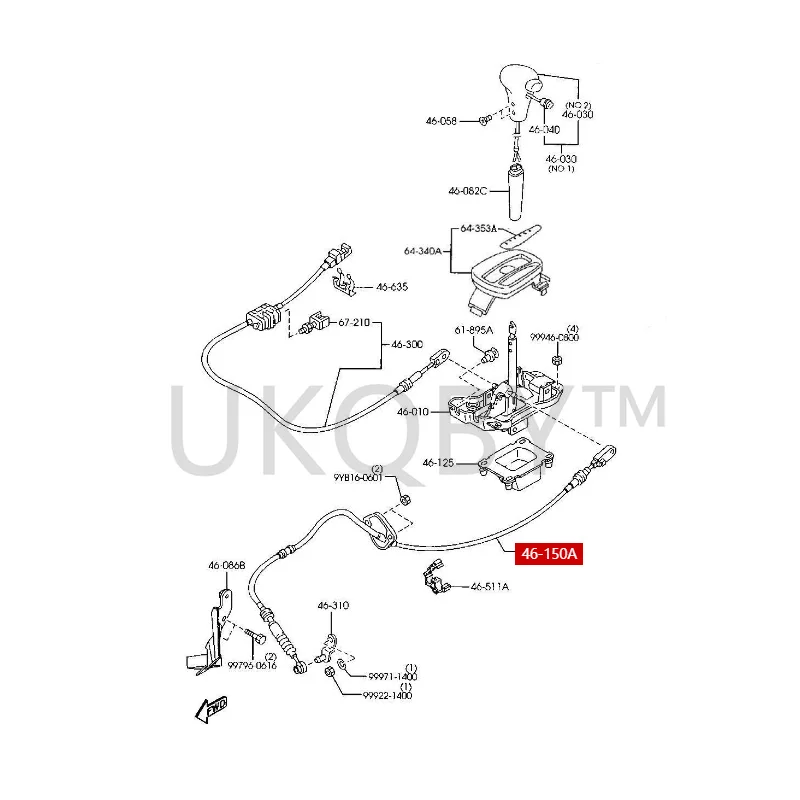 BL5K46500AL1 Suitable for Ma zd a 323 Fumeilaihai Fuxing Pulima Shift cable assembly