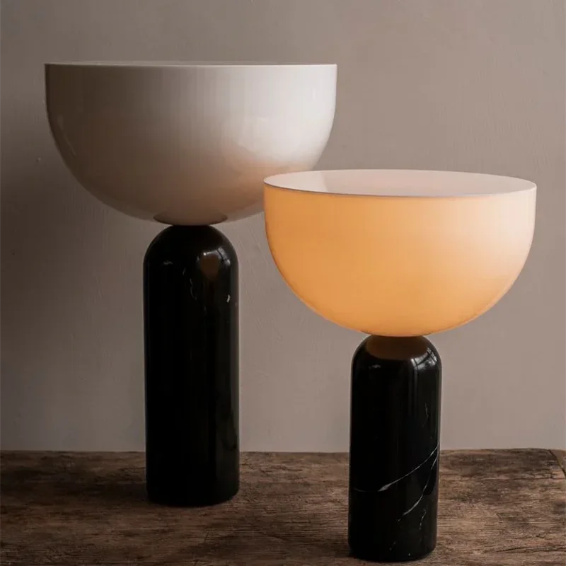 Modern Design Decorative Table Lamps Modern Marble Mushroom Touch Lamp Office Reading Light Bedroom Desk Ornament Cabinet Light