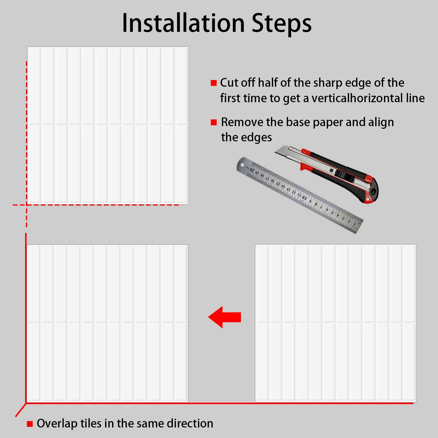 10Pieces 3d Brick Waterproof Wall Tiles Bathroom Self Adhesive Oil-proof Wallpaper  For Kitchen Bathroom Balcony And Sink view 2