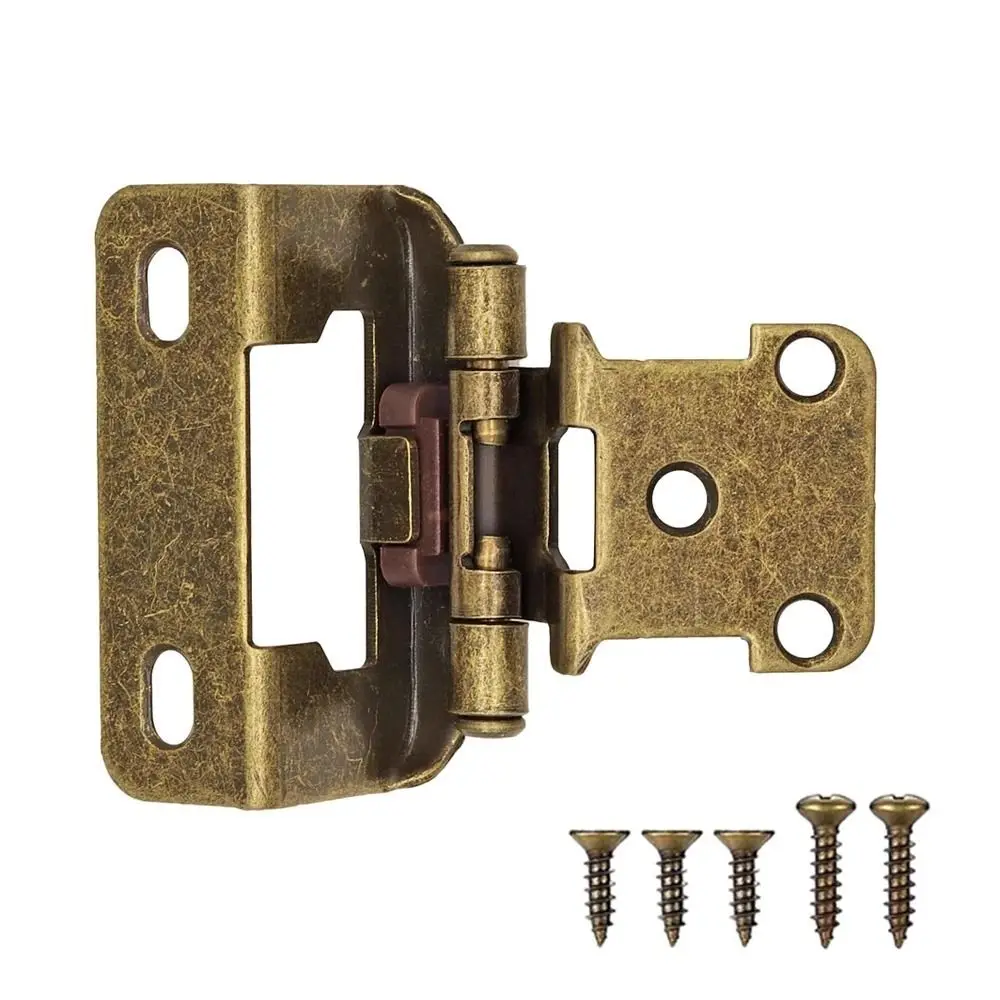 Semi-Concealed Overlay Cabinet Hinges Soft-Close Partial Wrap Face Frame Hinges Adjustable Self-Closing Hinges Office Furniture
