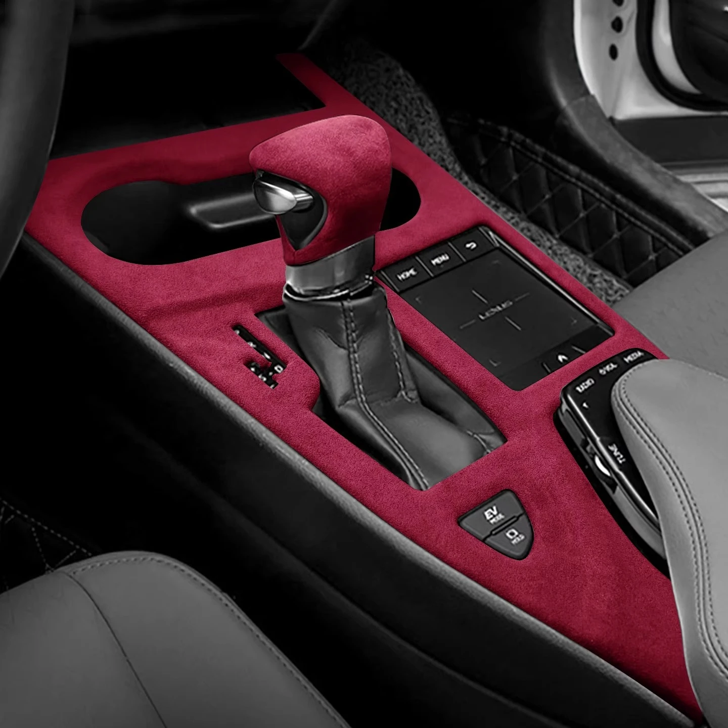 For Lexus UX260h UX250h UX200 2019-2024 Left-hand Drive Suede Gear Shift Panel Replacement Cover, Center Console Trim Upgrade