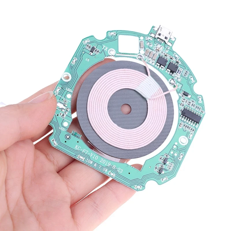 15W 10W Micro Type-C USB Wireless Charger Transmitter Module Circuit Board Oi Standard Fast Charging DIY Wireless Charger