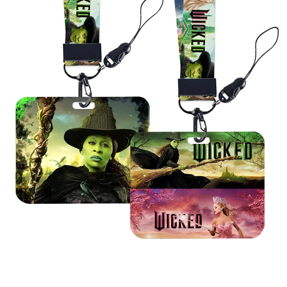جديد وصول شريرة غليندا و Elphaba بطاقة الحبل معرف شارة حامل تمرير غطاء زلة حامل بطاقة الائتمان البنك حزام
