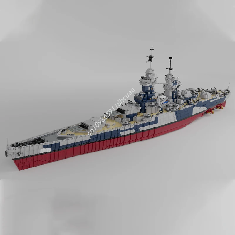 

10800pcs MOC French Battleship Richelieu nan Model DIY Inspires Hand On Creativity Problem Solving Christmas Gift Building Block