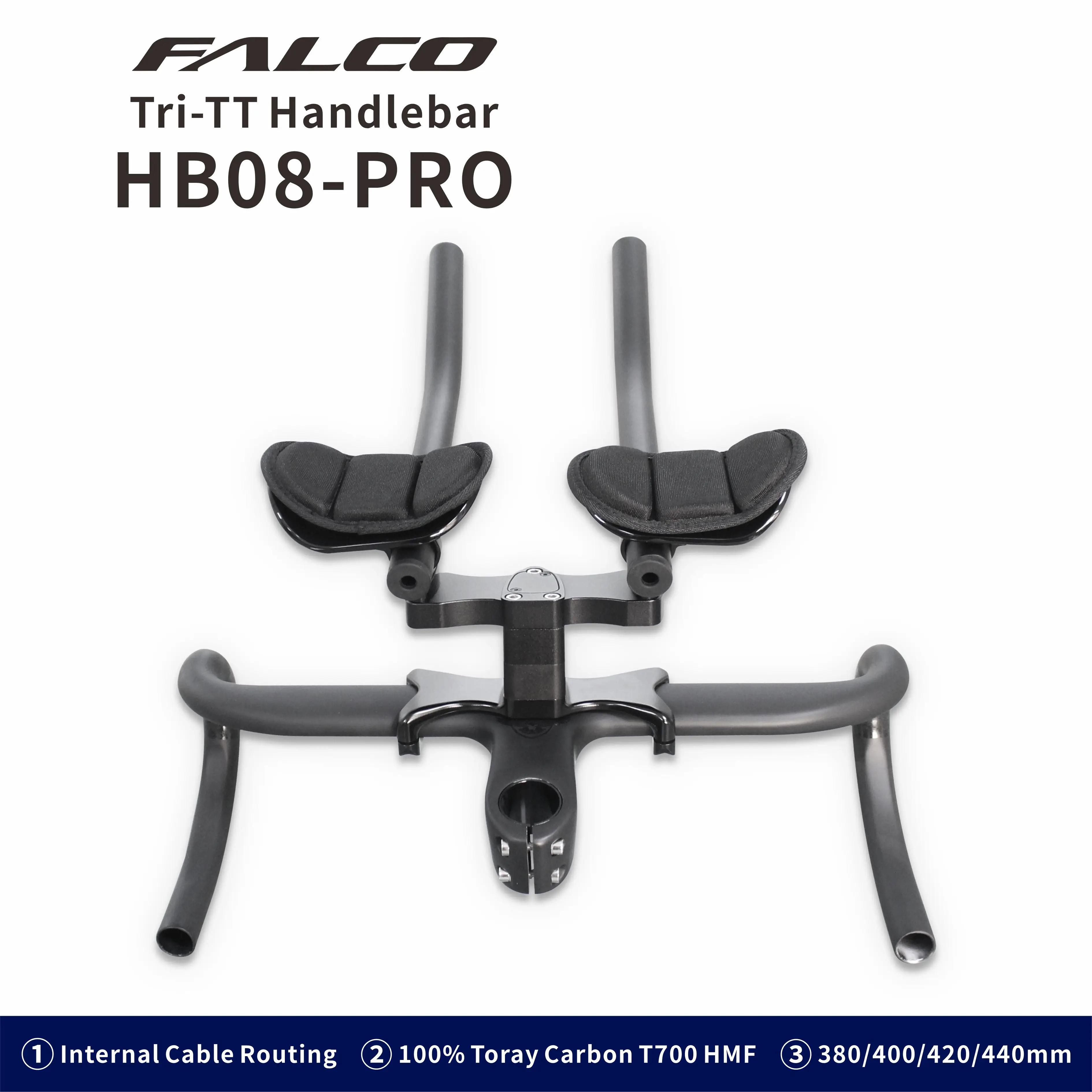Hot Sale Tri Bar Road Bike Full Internal Cable Routing Bicycle Handlebar 100% Toray Carbon T700 HMF
