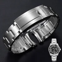 Correa de reloj de acero inoxidable sólido para Rolex Oyster Perpetual Datejust DAYTONA SUBMARINER, pulsera de lujo, correas de reloj de 20mm y 21mm