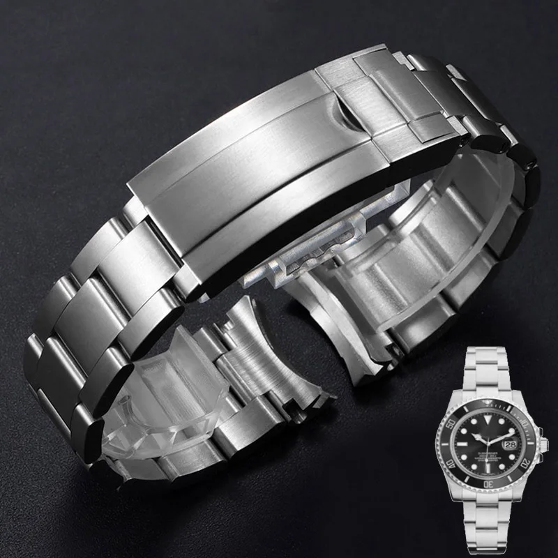 Solid Stainless Steel Watch Band For Rolex Oyster Perpetual Datejust DAYTONA SUBMARINER Luxury Bracelet Watch Straps 20mm 21mm