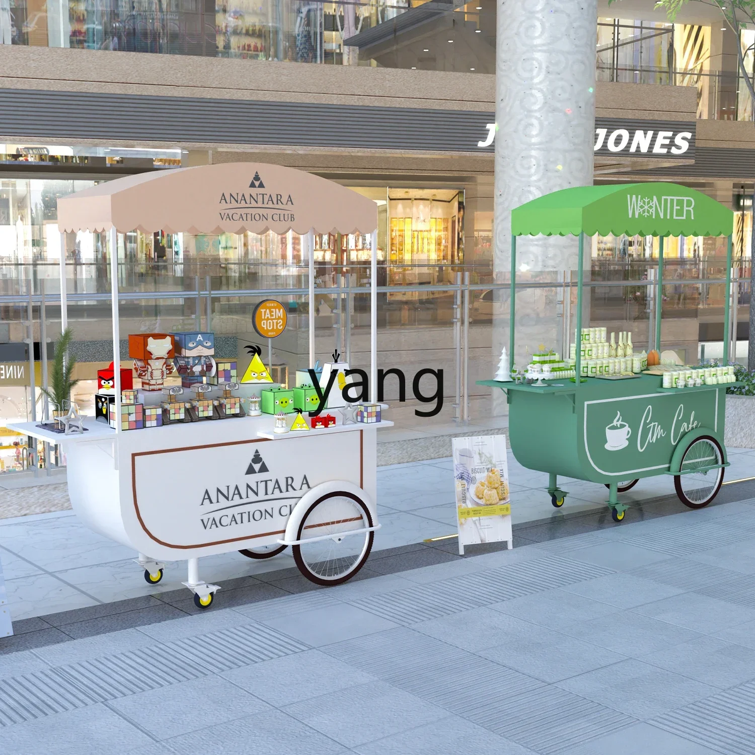 LTT night market stall shelves commercial activities outdoor snack dining car mobile large festival promotion