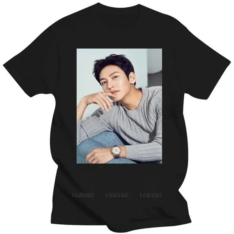 New arrived short sleeve brand cotton top Ji Chang Wook T-Shirt Print Top fashion print tshirts male casual style tee-shirt