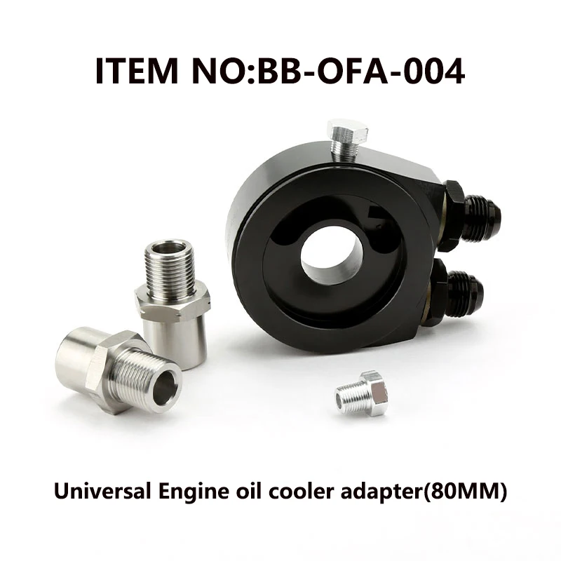 

Universal Thermostat Oil Cooler Sandwich Plate Oil Filter Adapter Housing Accessories M20x1.5 3/4-16UNFBattle Bee BB-OFA-004