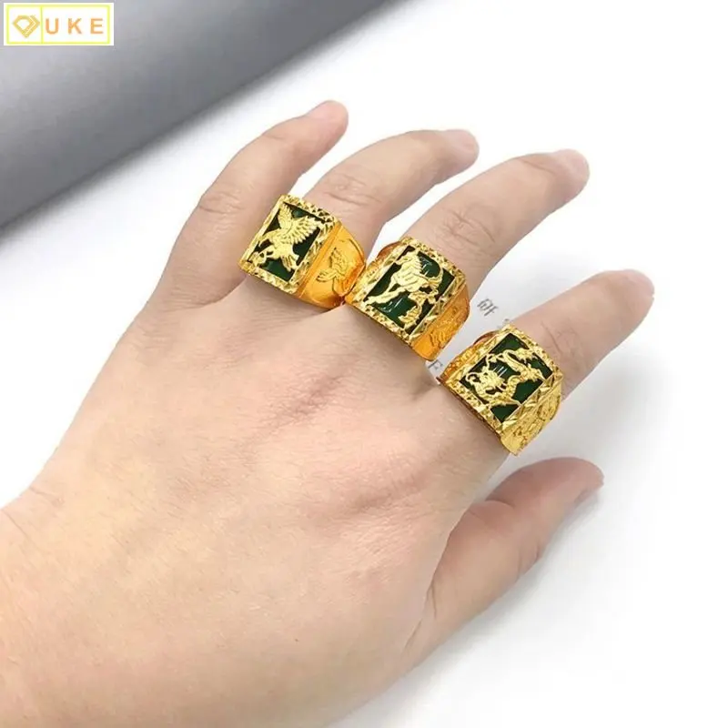 Movable Men's Lucky Wealth Smooth Journey Long Lasting for Lovers Pair Ring Jewelry Never Fade Jewelry