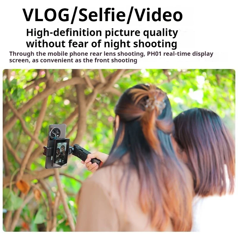 KingMa PH01 Selfie Monitor Magnetic Screen Smartphone Rear Camera Travel Selfie Stick for Screen Vlog Video Live Stream