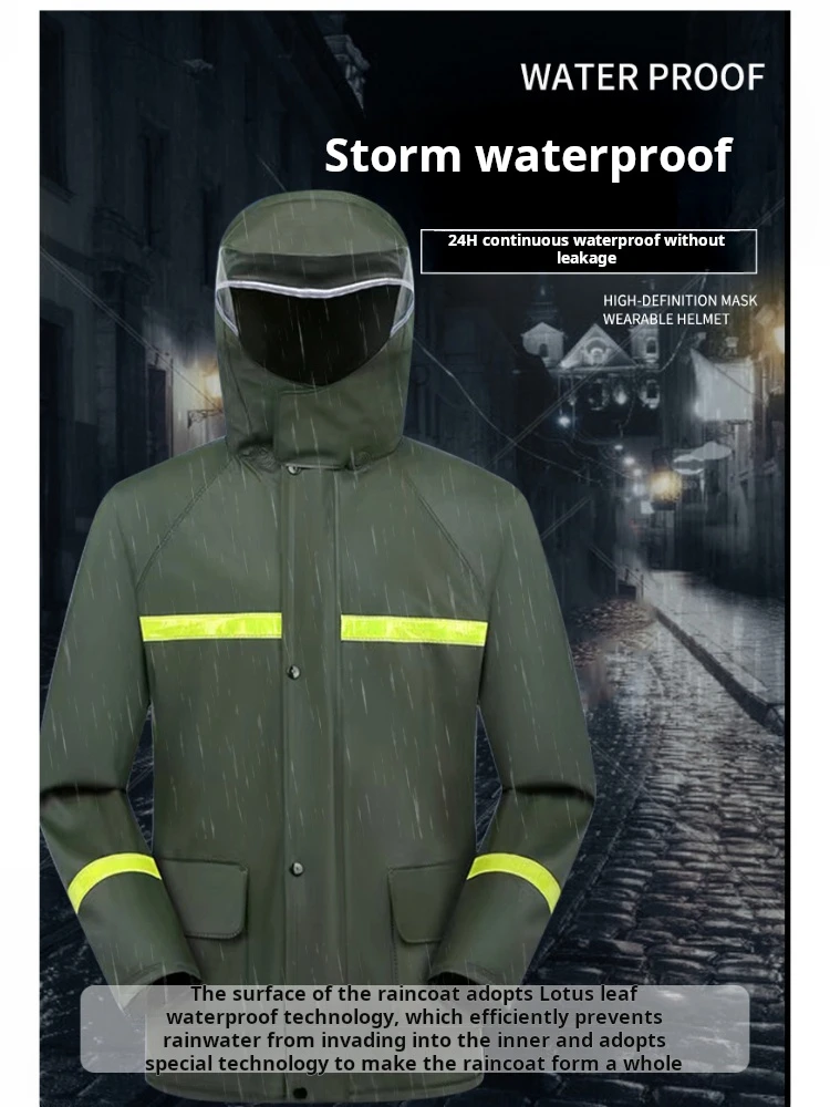 AliExpress Raincoat Motorcycle Take Away Special Split Raincoat For Riders Full Body Rainstorm Proof Electric Bike Riding Raincoat Rainpant