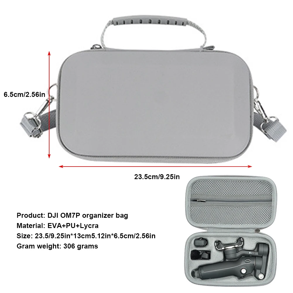 กระเป๋าเก็บสายเคเบิลสําหรับ DJI Osmo Mobile 7/7P แบบพกพา USB Data Line Charger ปลั๊กเก็บสายคล้องไหล่ปรับได้พกพากรณี
