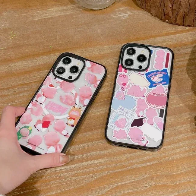 

Cute Beaver 2.0 Acrylic Black Border MagSafe Phone Case Cover for IPhone 12 13 14 15 Pro Max Case for IPhone 15 Pro Max