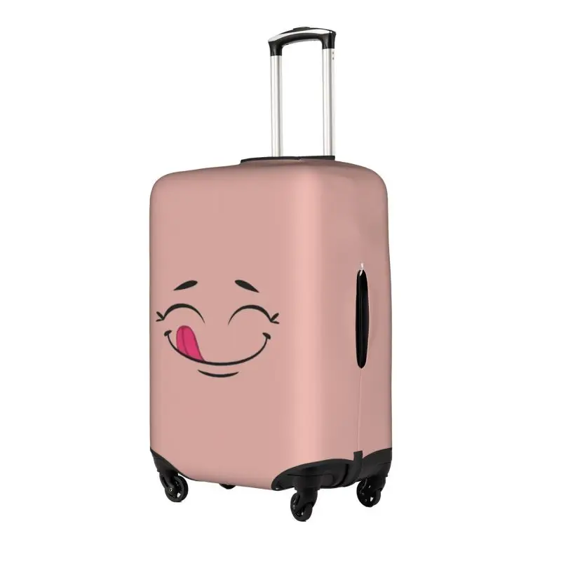 Funny Expression Pattern Fashion Travel Suitcase Protective Cover Luggage Protective Cover Suitable for 18-32 Inch Suitcases