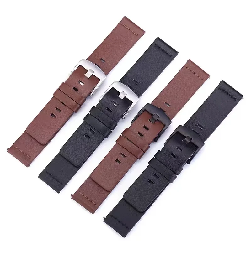 20 22mm Leather Straps For Huawei Watch GT 3 Strap 42mm Amazfit GTS 2 Mini Amazfit Bip Watch Band 18mm 24mm Quick Release