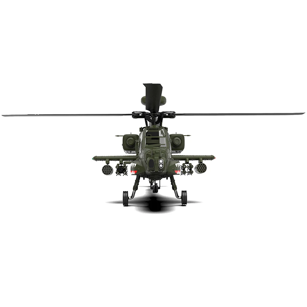 YXZNRC F11 AH-64D Apache RC Helicóptero com Giroscópio de 6 Eixos 2.4G 6CH 1:32 Modelo de Helicóptero RC